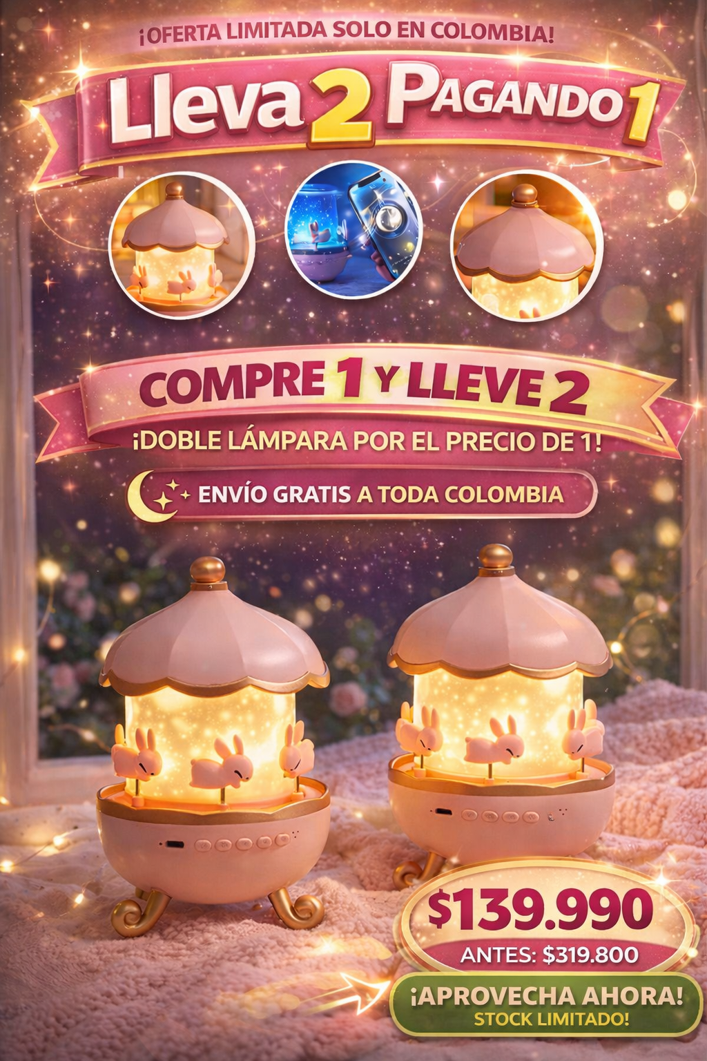 🎁 ¡Compra 1 y llévate 2 - Proyector de Cielo Estrellado